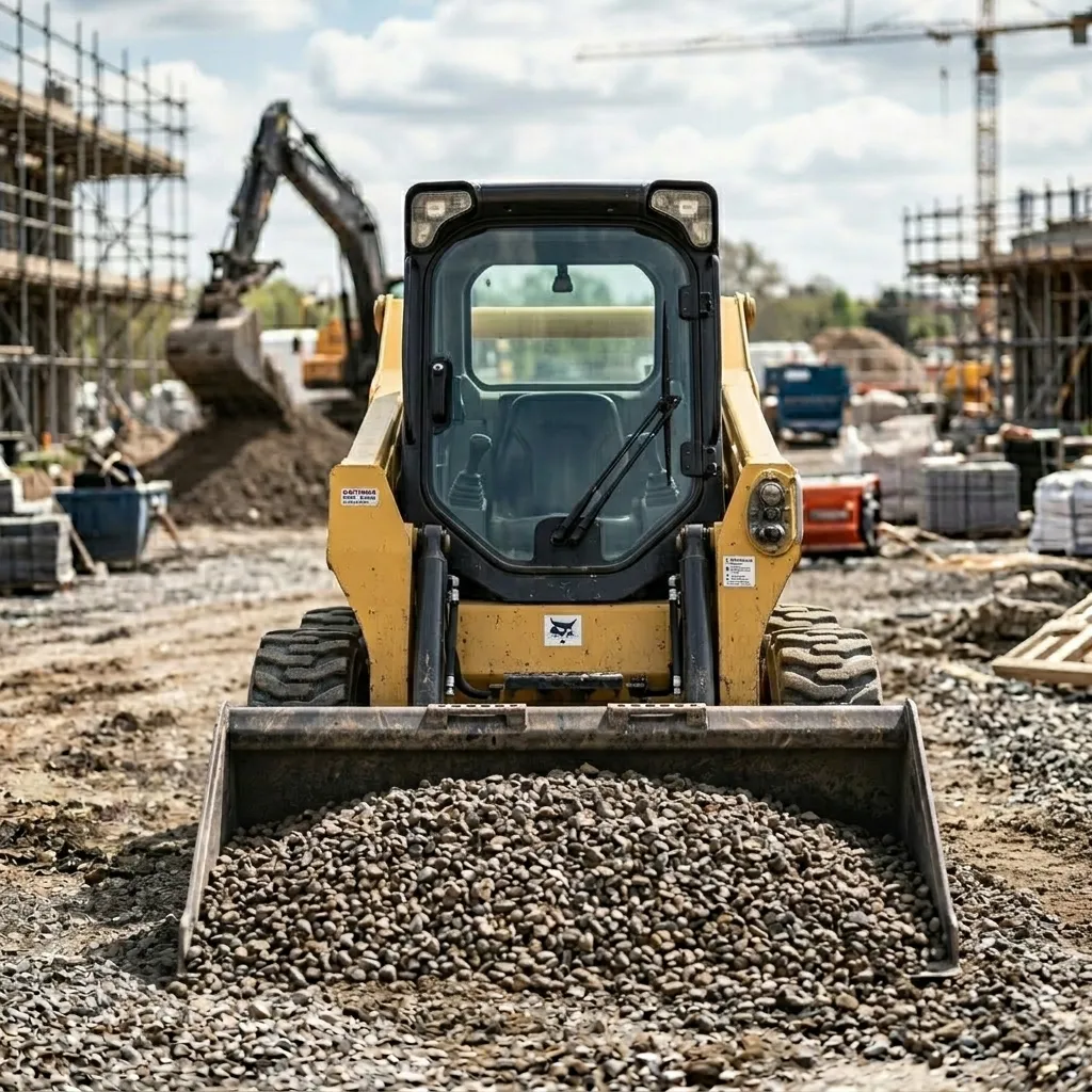 Nakládání materiálu nakladačem