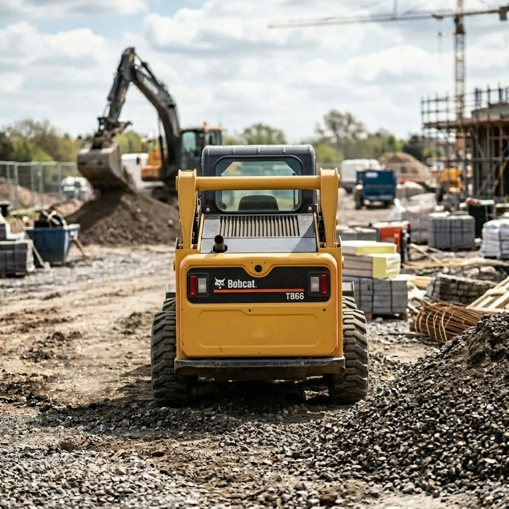 Smykový nakladač v akci